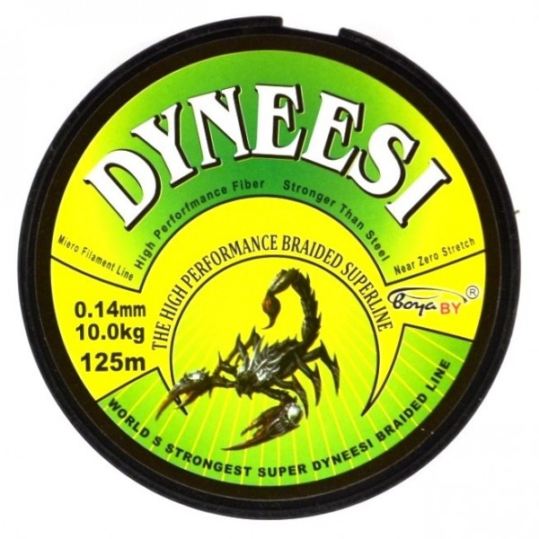 Шнур рибальський, BoyaBy Dyneesi, 125м, перетин 0,14мм